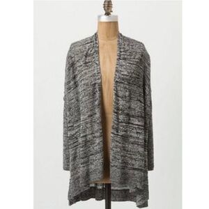 Anthro Sparrow Bonfire Linen Blend Open Front Cardigan